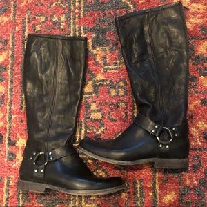 Frye Phillip Harness Tall Boot, Black, sz 9